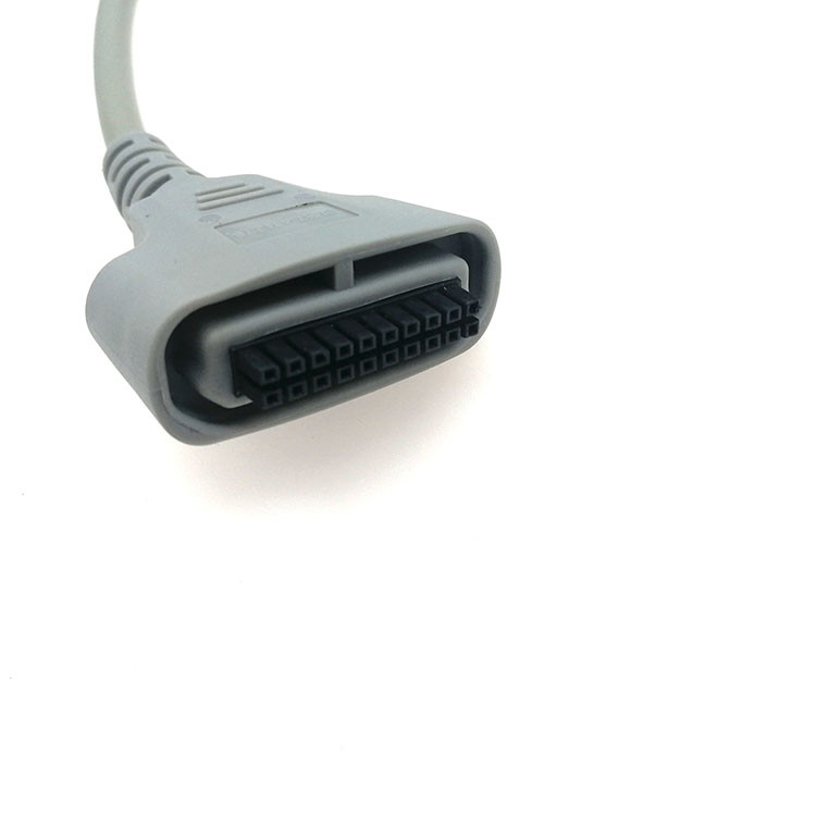 EDAN DX12 Compatible 10 Leads IEC AHA Holter ECG Cable With Banana 4.0