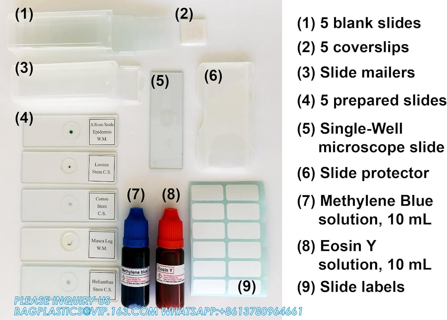All-In-One Microscope Slide Preparation Kit Microscope Slide Preparation Kit - Essential Student Sample Specime