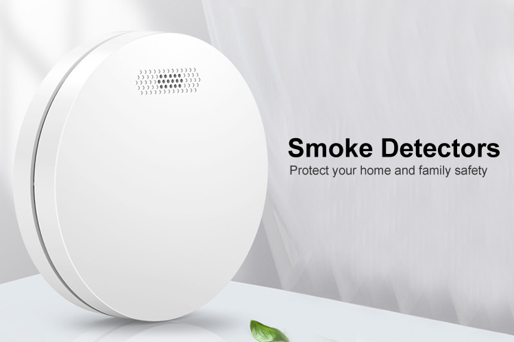 85 DB ABS Material Battery Wireless Smoke Alarms Detector Home Security For Fire Alarm