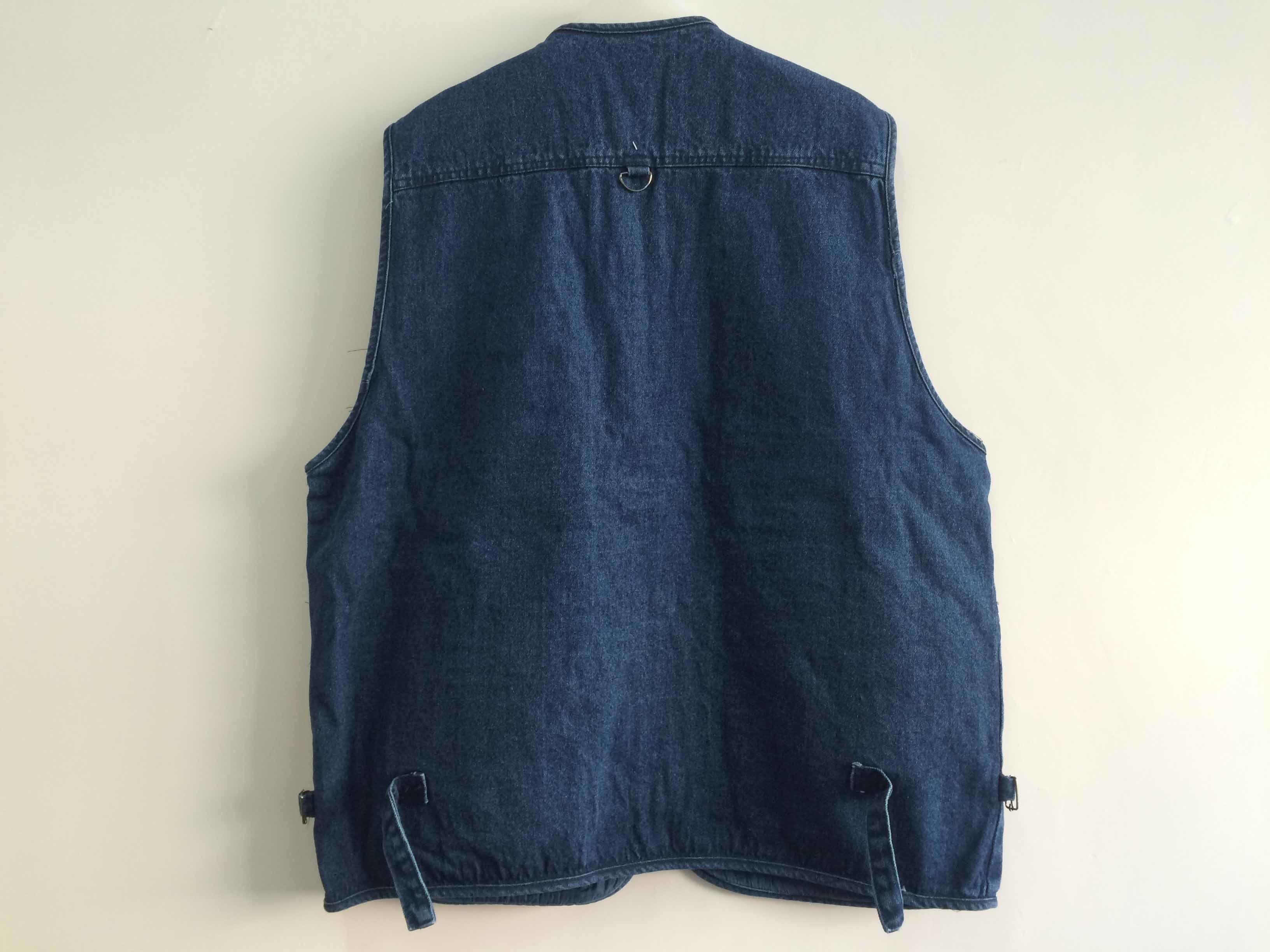 Jeans vest, denim vest, in 100% cotton, S-3XL, denim blue, navy