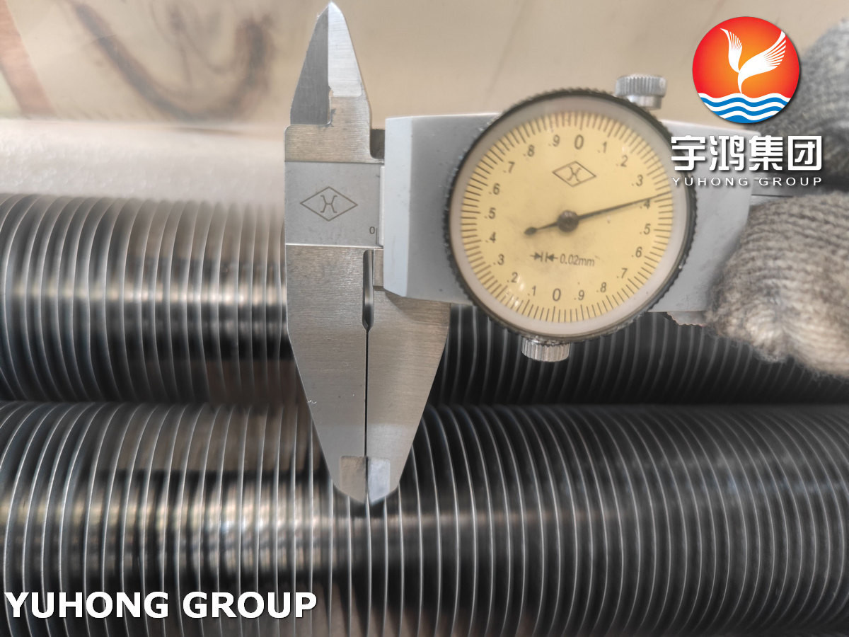 ASTM B338 Gr. 2 Titanium Heat Exchanger Fin Tube , Spiral Extruded Fin Tube