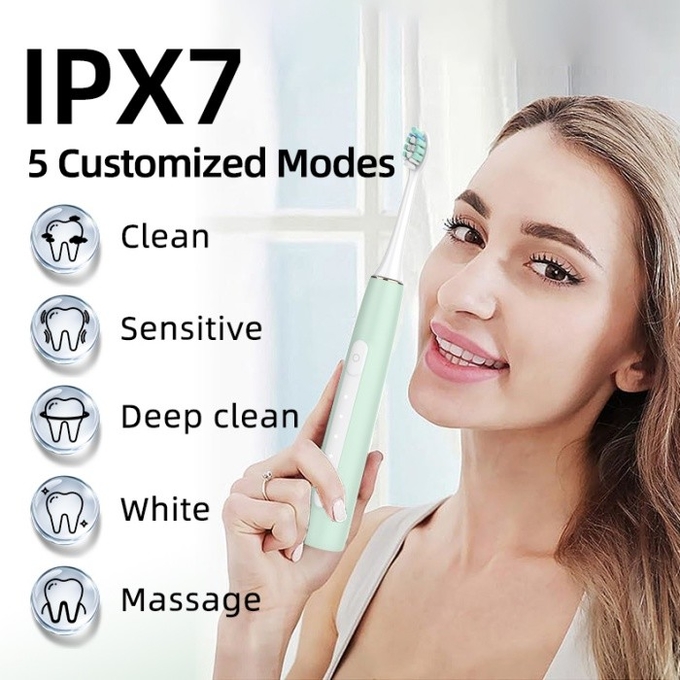 31200VPM IPX7 Smart Electric Toothbrush With Type C Charging Light Weight