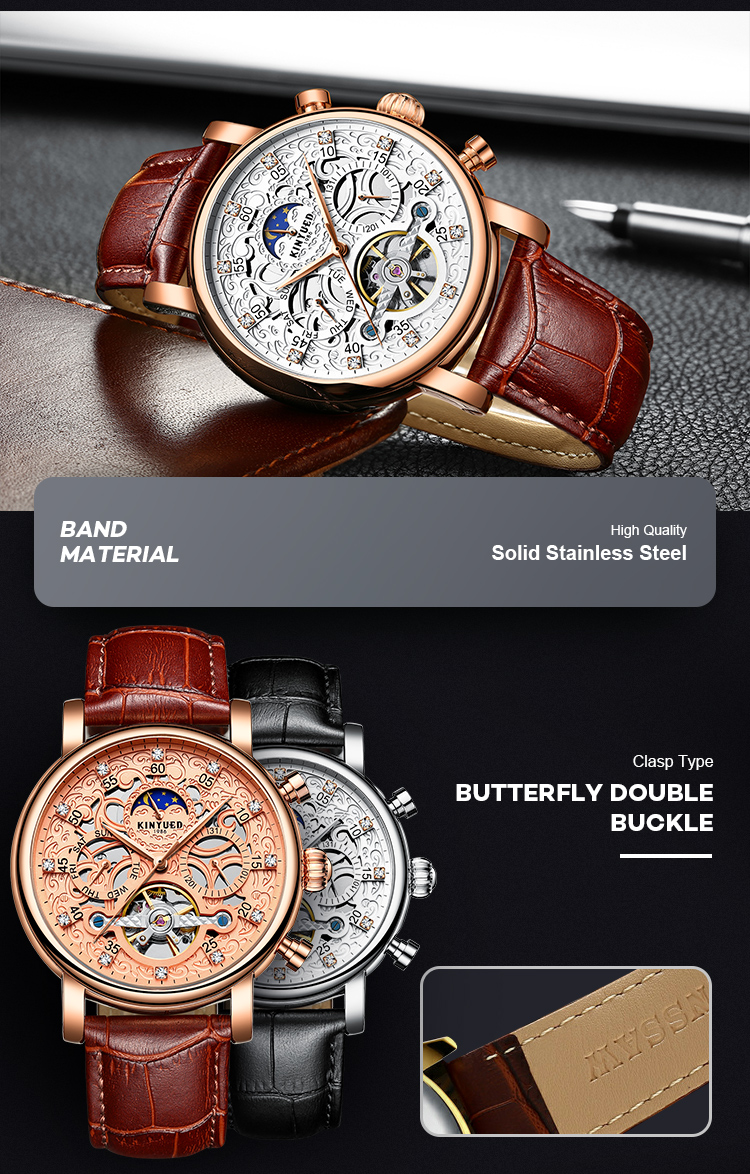 Diamond Decoration Skeleton Mechanical Watch Ladies Mechanical Watch