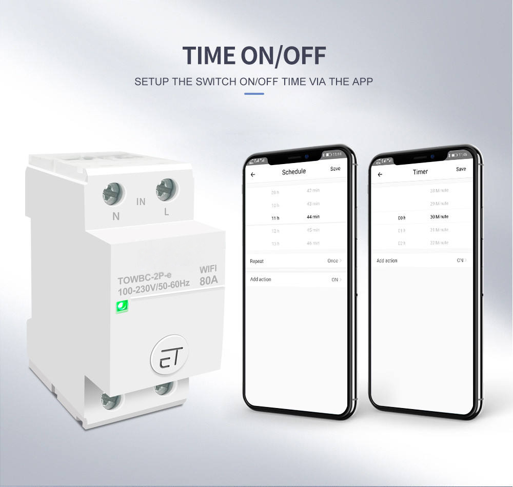 Din Rail WIFI Circuit Breaker Switch Remote Voice Control by Ewelink APP for Home mcb timer 110V 220V 380V