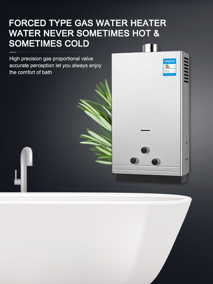 NG LPG Gas Indoor Tankless Water Heater 10L Constant Hot Water Heater