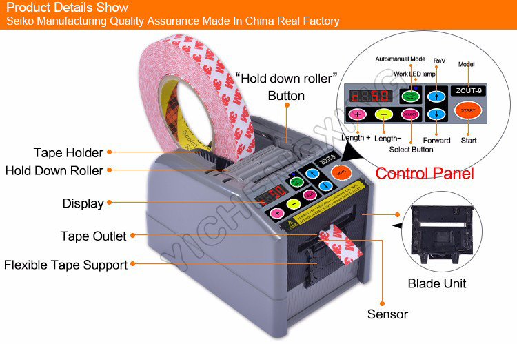 China supplier wholesale sales automatic zcut-9 packing tape cutting machine