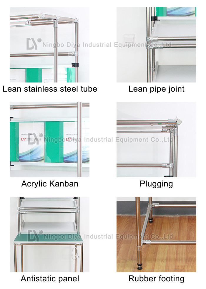 Stainless Steel Lean Tube Lean Pipe Working Table Assembly Line