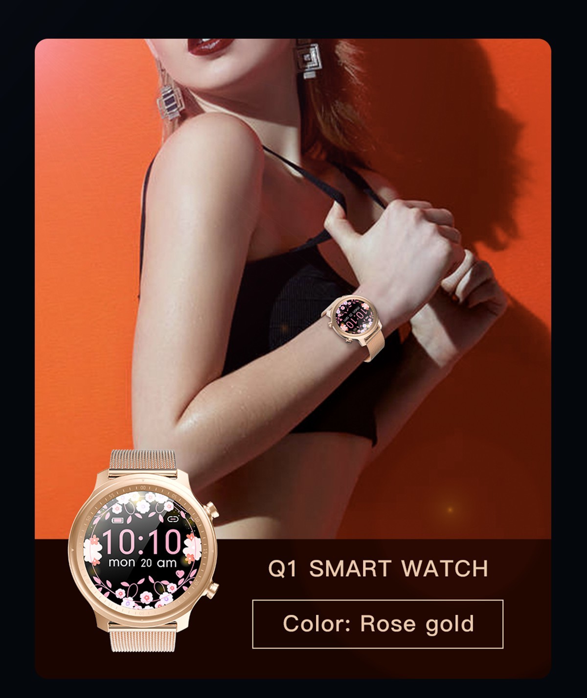 170mAh Round Face Smartwatches 4.2 Bluetooth Smart Wrist Watch For Men