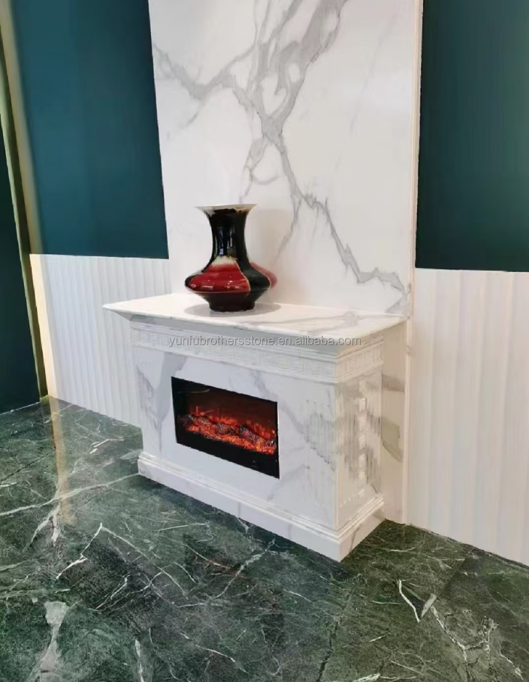 Nano White Crystal Dining Table Top Modern Big Slab Marble Look Porcelain Tile for Steps