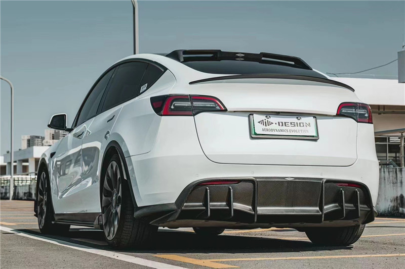Auto Parts for Tesla MODEL Y Carbon Fiber Body Kit MODEL Y Upgraded MIW-style Carbon Fiber Front Shovel Diffuser Spoilerbody Kit