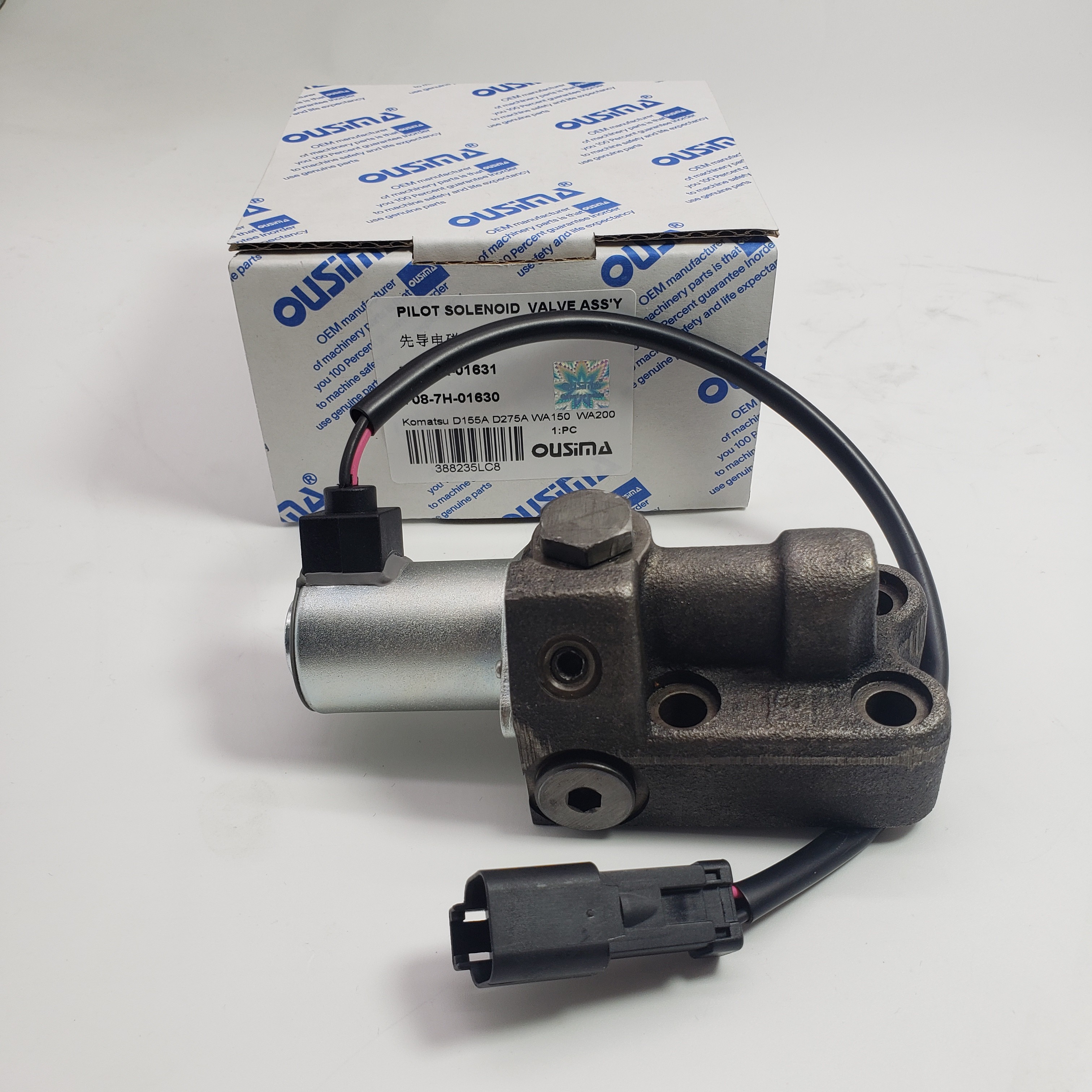 Pilot Solenoid Valve Assy 708-7R-01631 708-7H-01630 for Komatsu D155A D275A WA150 WA200