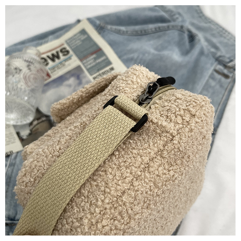 Cheapest New Plush Fabric Women's Shoulder Crossbody Bag Small Lambs Wool Fluffy Fur Winter Female Bag Designer Handbags