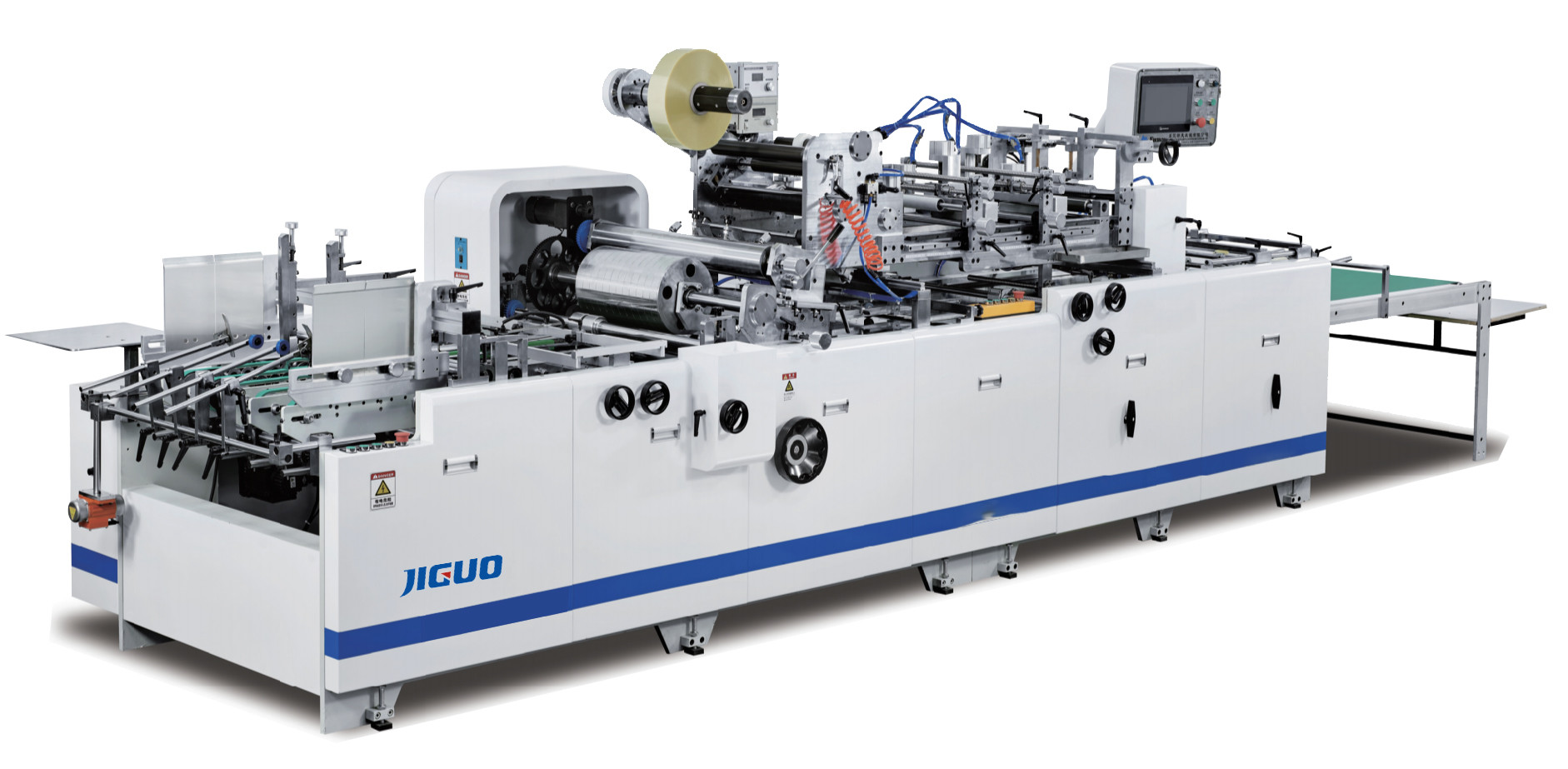 Toy Paper Window Box Patching Machine Automatic V Cut Creasing Gluing