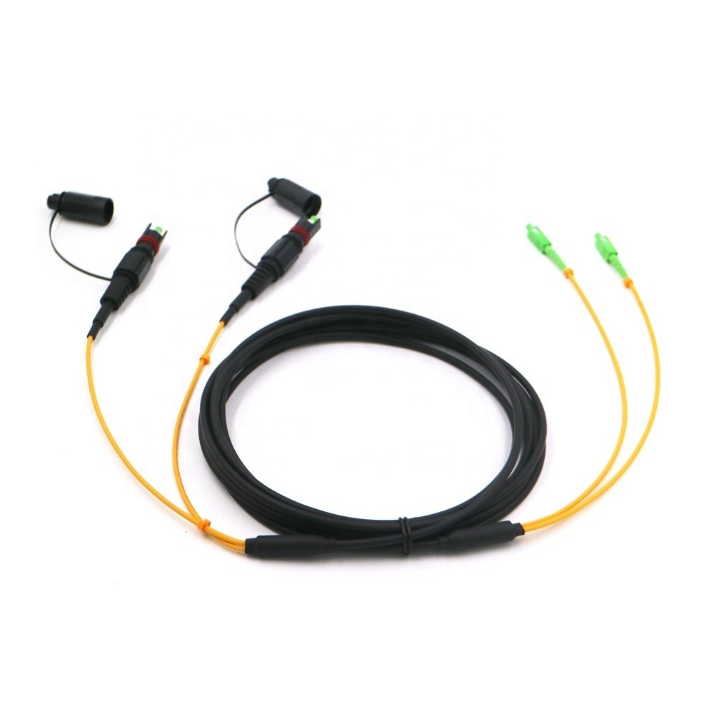 FTTX Fiber Cable Assembly Waterproof Duplex H Connector SC/APC To SC/APC PE Jacket