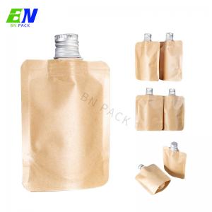 Buy cheap 1L Eco Friendly Biodegradable Kraft Refill Spout Pouch Liquid Hand Soap Stand Up Bag product