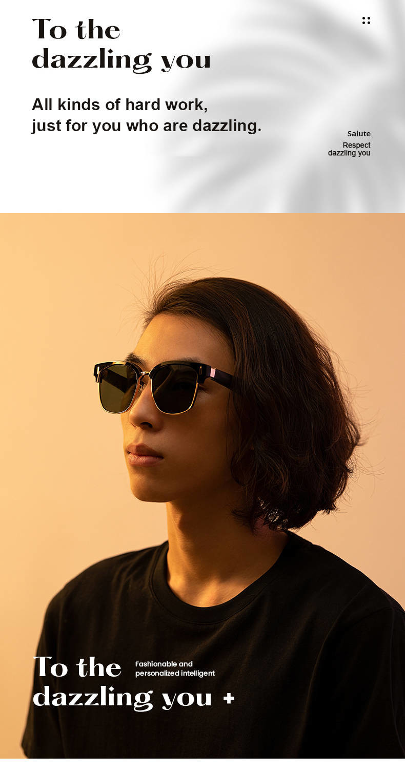 Bluetooth Eyeglasses Android Smart Glasses Sunglasses Lens Dual Stereo Speaker For Women