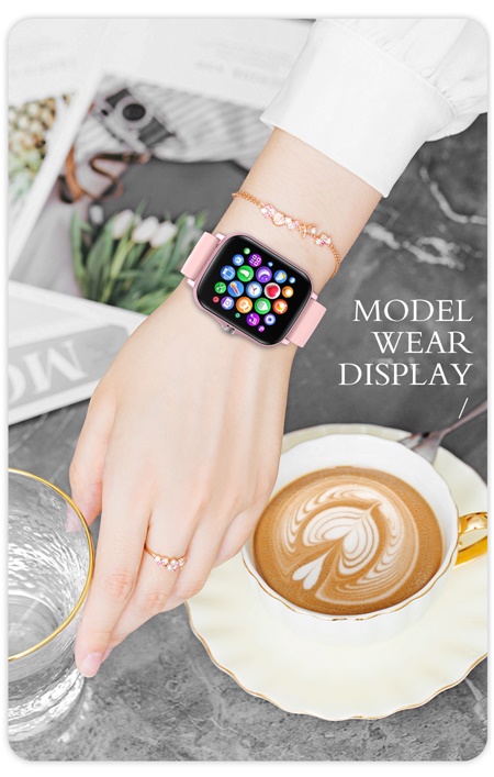 Y20 1.69 Inches Fitness Tracker Smartwatch 47g Flip Phone Redmi Note 10 Pro Couple