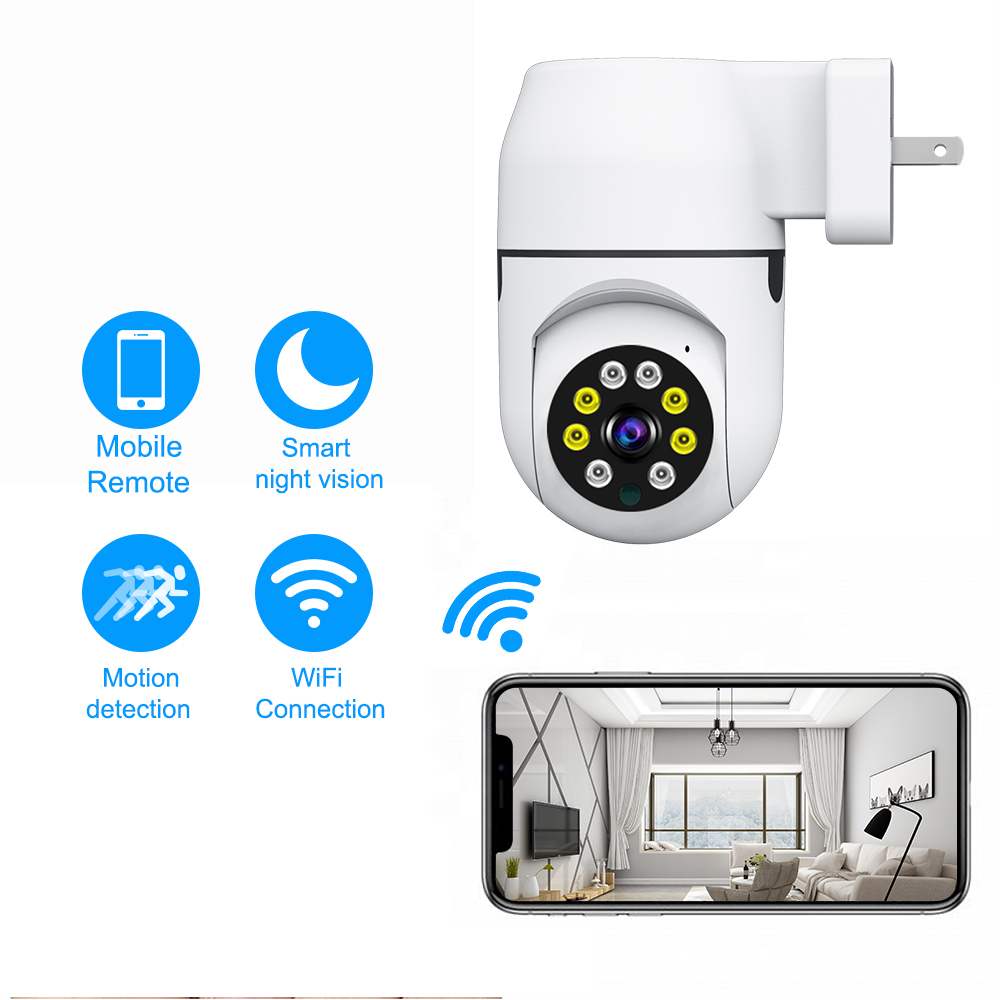 WiFi Socket CCTV Camera Wireless WIFI Security Compact Home Indoor Security Camera