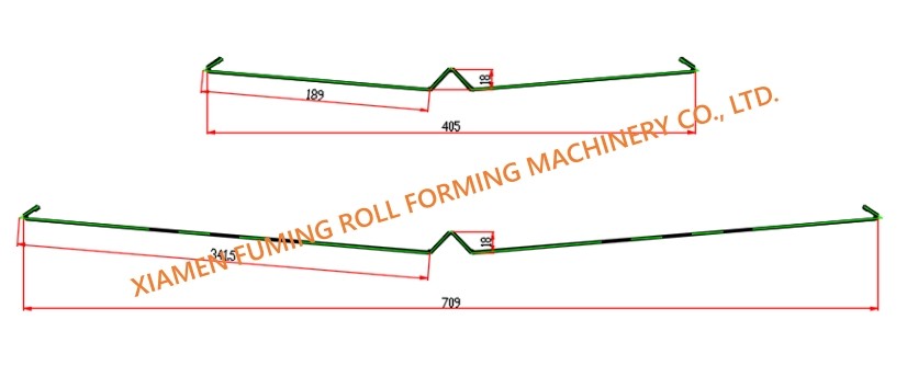 15KW Ridge Cap Roll Forming Machine Precision Width Adjustable