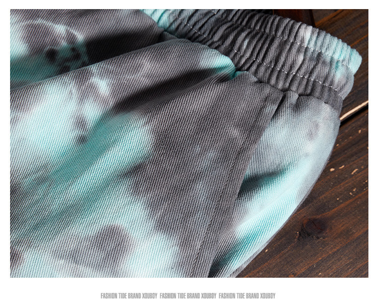 Mourning Series Thin Summer Shorts Mint Green Taro Purple Tie Dye Basketball Shorts