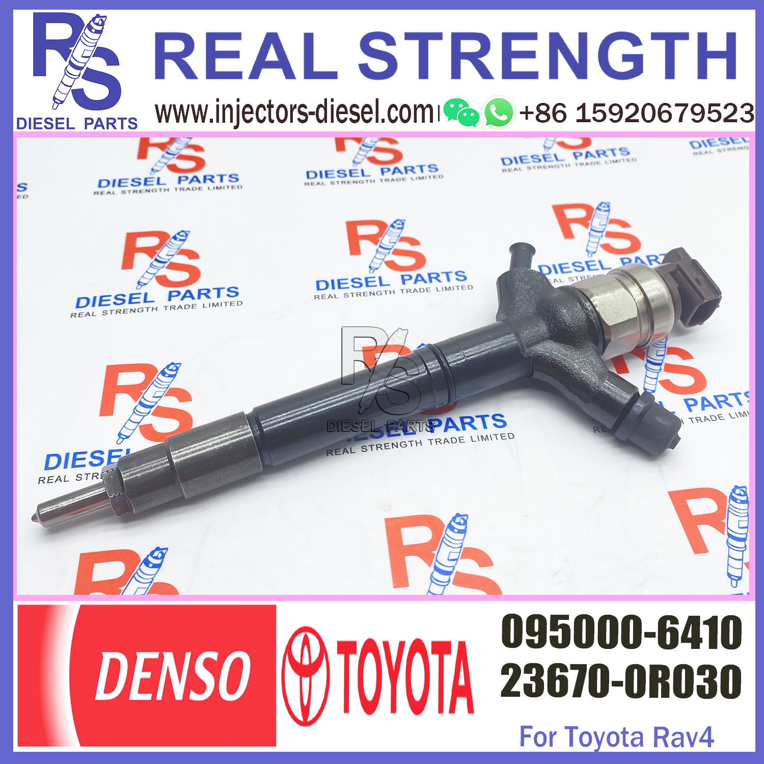 Refone 8000-100-0113 095000-6410 Diesel Fuel Injector 095000 6410 for Toyota Hilux D4D 2KD-FTV 23670-0R140