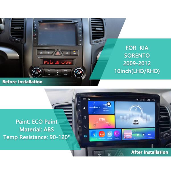 10" Matten Black QLED Car DVD Player GPS Navigation System for KIA SORENTO 2009-2012 CarPlay Android Auto Wired Wireless
