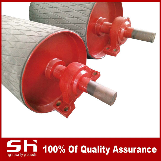 Diameter 2400mm Drum Pulley Conveyor With Smooth Steel Surface