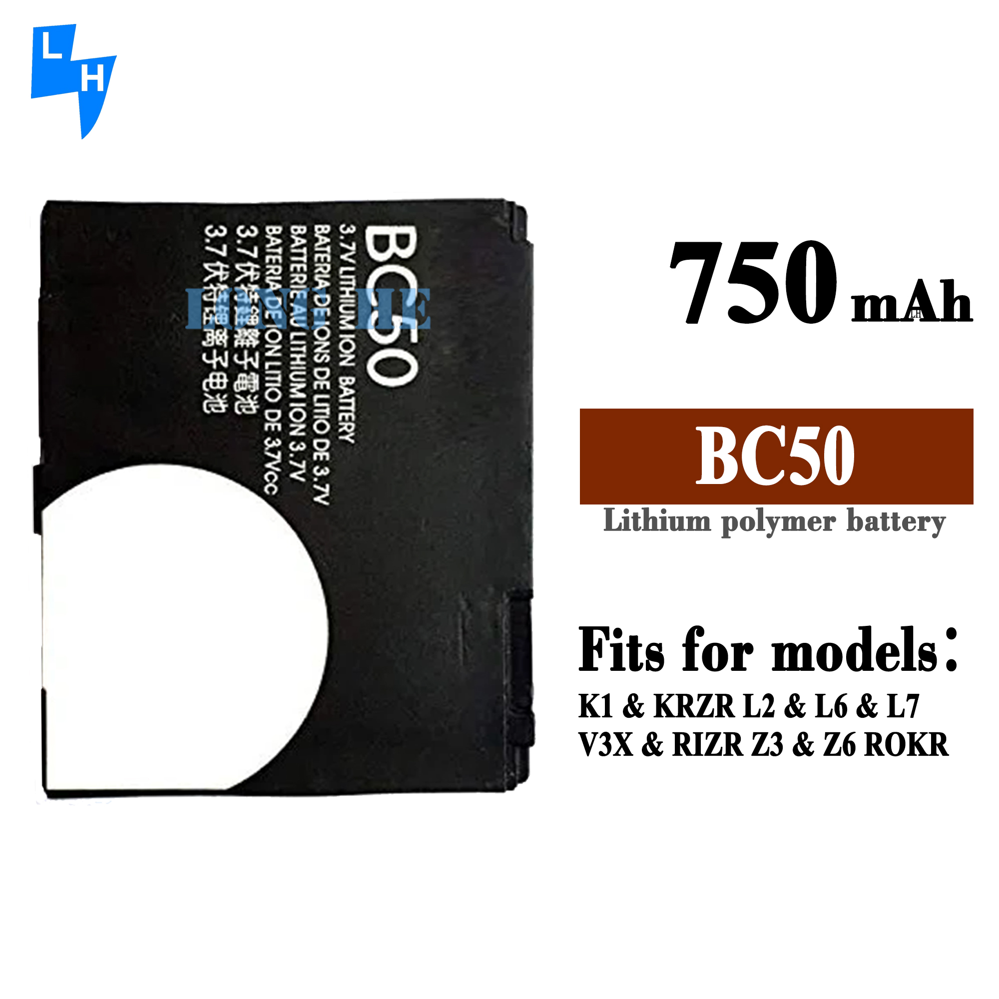AAA 750mAh Capacity Li-ion Rechargeable Mobile Battery BC50 For Motorola 800mah