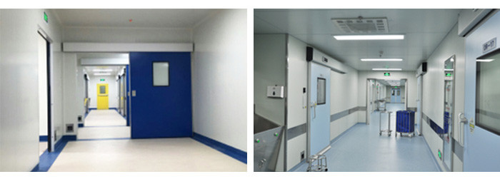Clean Room Automatic Sliding Door High Strength Aluminum Alloy Sealing