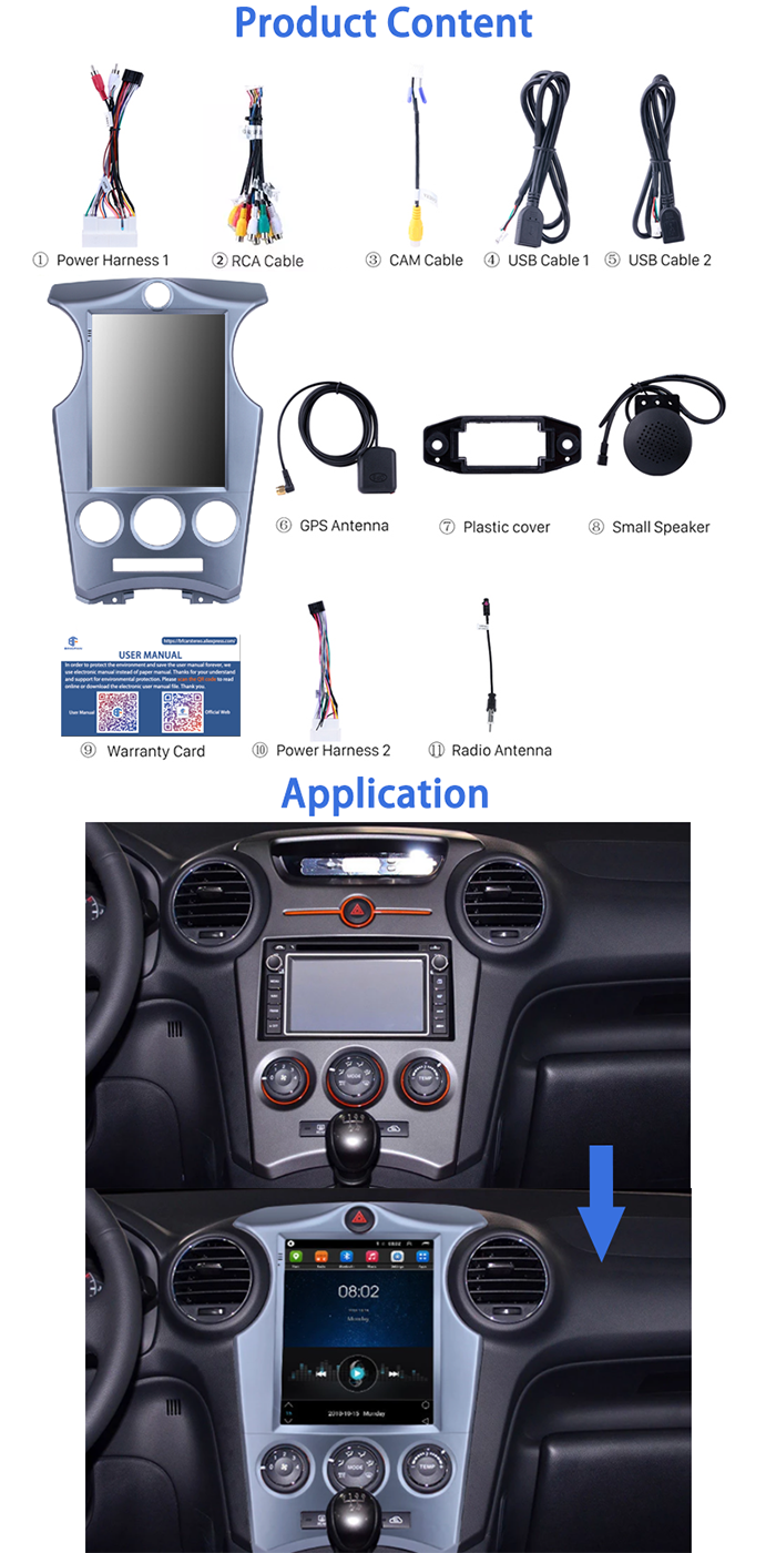Music usb audio lcd car android dvd player Tesla Portrait car radio support aux dab swc dvr for Kia Carens Manual AC