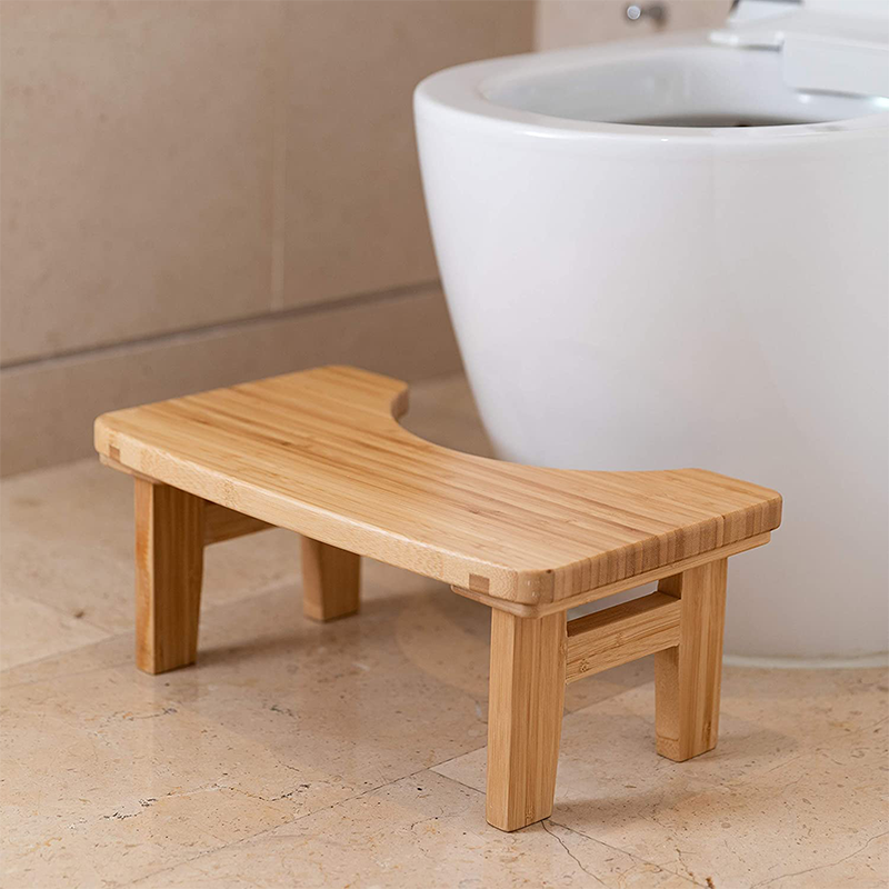 EU Certified Toilet Bamboo Wood Bathroom Step Stool For Kids