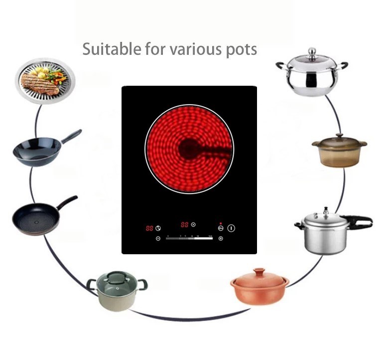 Single Burners 110V 1800W Electric Vitro Ceramic Hob