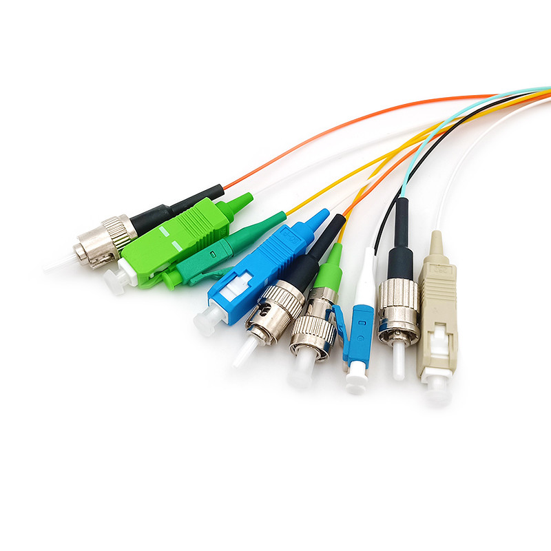 12 Color Fiber Optic Pigtails Single Mode LC ST FC SC UPC With PVC/LSZH Jacket