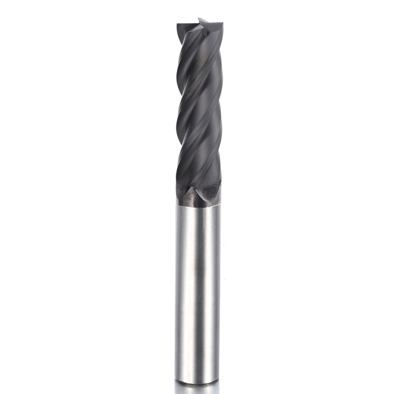 Diamond Coated Tungsten Carbide 4 Long Flute End Mills 10mm For Graphite