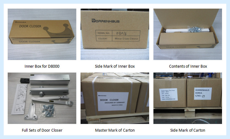 Controlled Automatic Aluminum Door Closer Heavy Duty Self Closing American Style