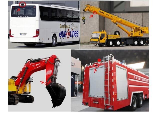 4 Way Bus Surveillance Camera Video Truck Side View Security 4G Vehicle Camera System