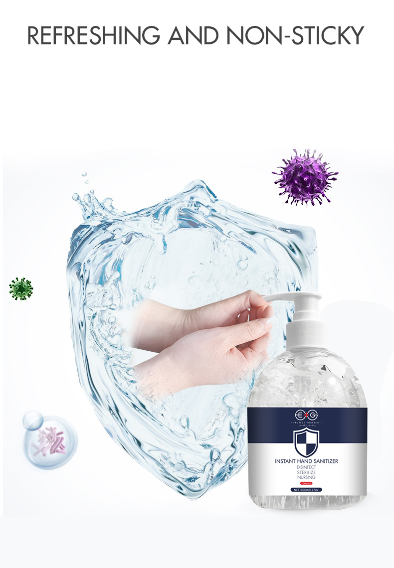 Deep Cleaning Silver Ion Hand Sanitizer , Purell Antibacterial Hand Gel 500ml