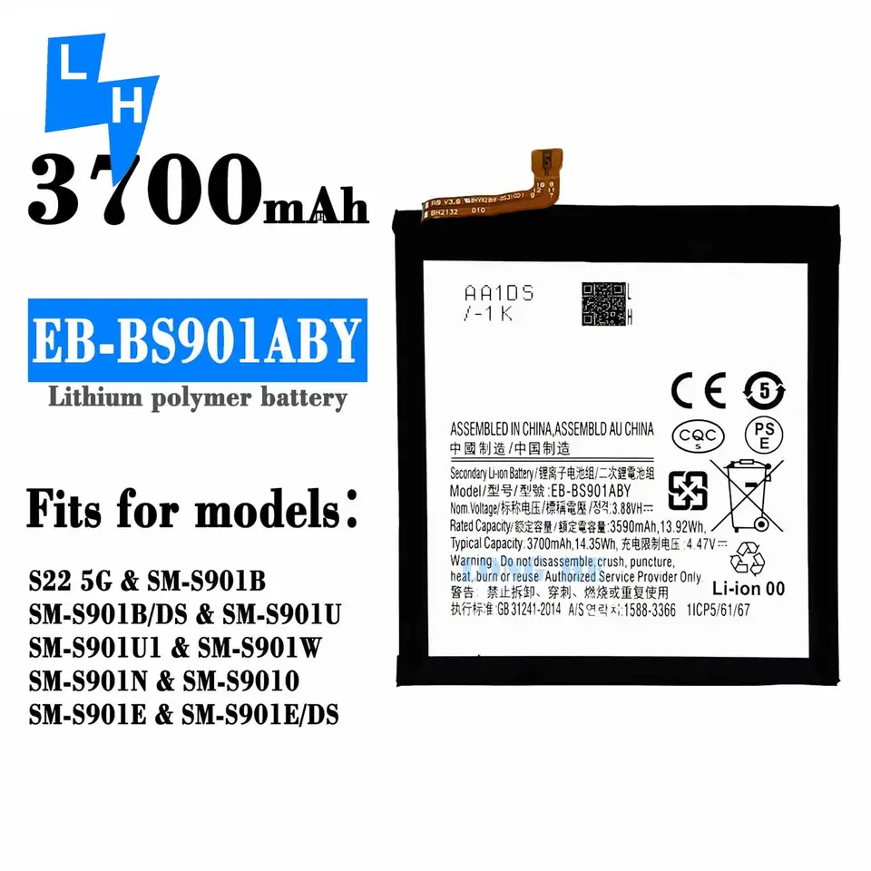EB-BS901ABY EB-BS906ABY EB-BS908ABY Battery for Samsung S22 S22 S22 Ultra Full Range