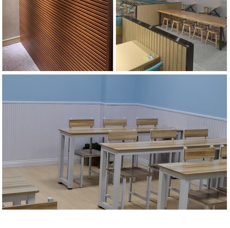 Bamboo Charcoal Thermoplastics WPC Wood Slat Panel 1220*2440*5mm