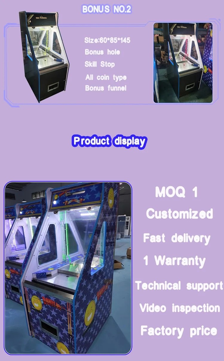 1 Player Outdoor Arcade Games Coin Pusher Equipment Tabletop Arcade Cabinet