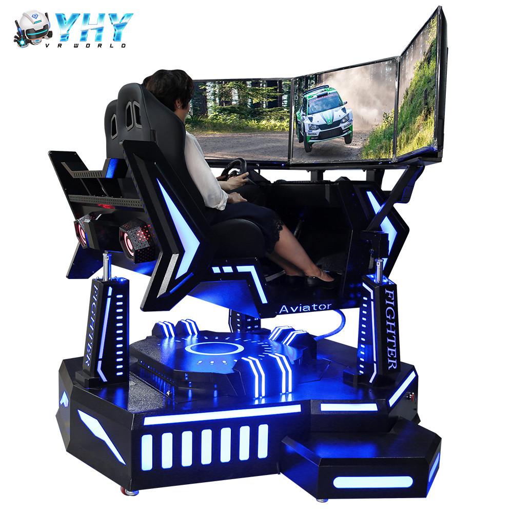 Indoor 2 Players 3DOF 3 Screen VR Racing Simulator