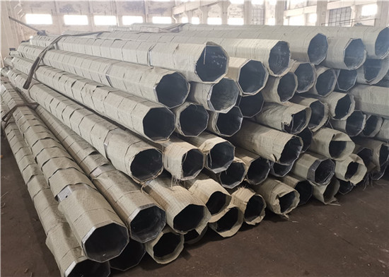 35FT 3mm Thick Q345 Galvanised Poles 500KG Load Polygonal Transmission