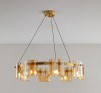 24in 40in Modern Decorative Ceiling Lights Copper Electroplated Minimalist Chandelier Lighting
