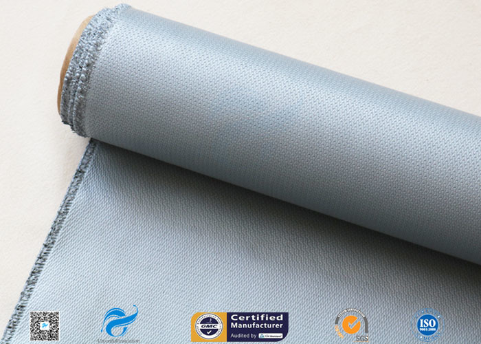 Satin Weave Silicone Coated Fiberglass Fabric 40/40g Gray Color 1m Width
