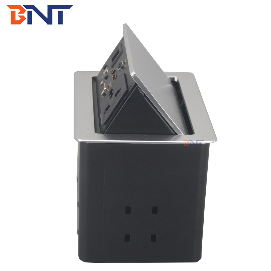 Conference solution drawing silver aluminum alloy desk power socket outlet