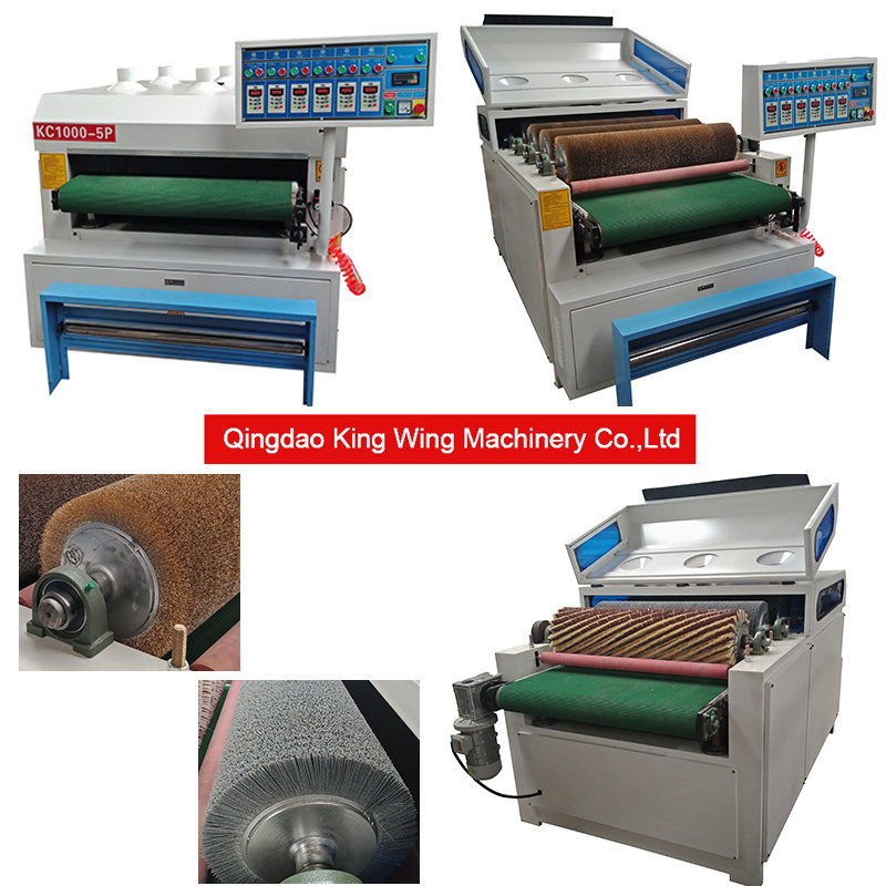 Surface carbonized wood board wire brush drawing machine