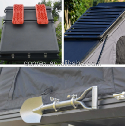 Oxford Fabric 4x4 Offroad Outdoor Camping Universal Clamshell Aluminium Hard Shell Car Roof Top Tent