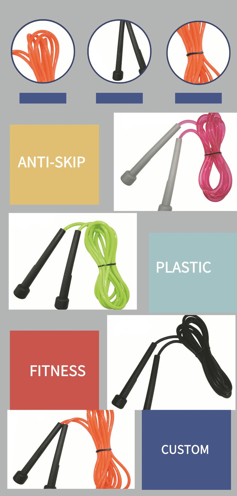 Plastic 280CM Workout Skipping With Heavy Rope For Beginners Jump Fitness ODM