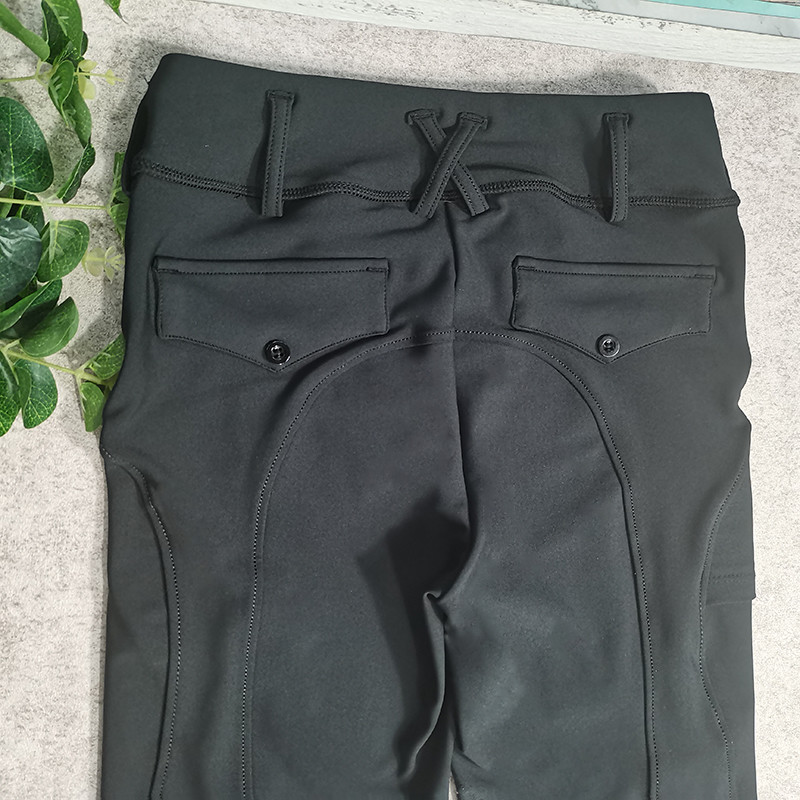 XXS - XL Womens Horse Riding Leggings Tights Black No Slip Silicone Printing Breeches