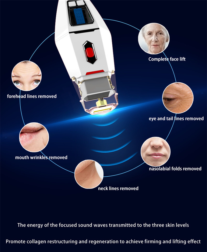 Handheld Hifu Rf Skin Tightening Machine Home Use Facial Lifting Device